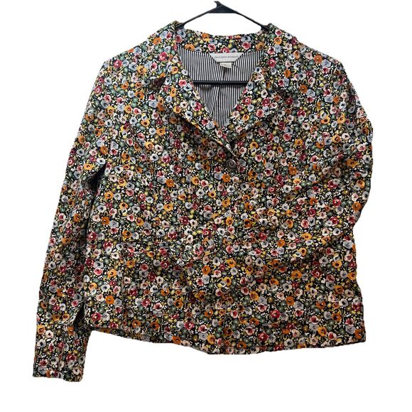 Christopher & Banks Jackets & Blazers - Christopher & Banks Womens M Floral Print Single Button Blazer Cottagecore Layer